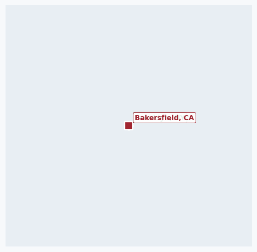 Map of rail route from Brooklyn, NY to Bakersfield, CA showing BNSF → CPRS → CSAO → CSXT → KCTL → LI → NJT → NS → NYNJ → RJCL → UP